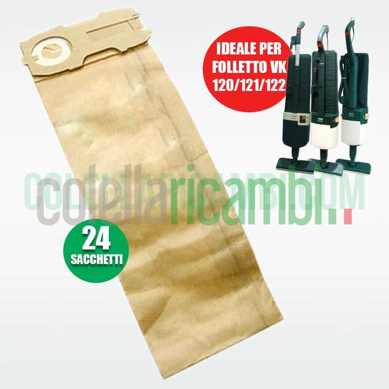 Confezione da 8 sacchetti per Folletto VK 120 - VK 121 - VK 122 offerte  online al miglior prezzo