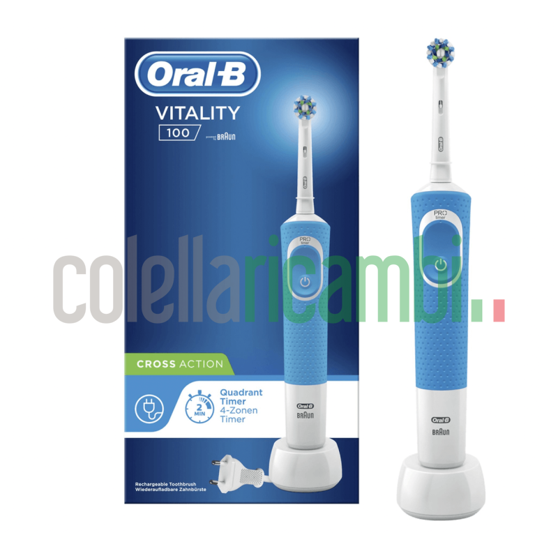 Oral-B Vitality 80327146 spazzolino elettrico per adulti Spazzolino rotante-oscillante Blu, Rosso